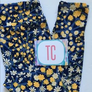 New LuLaRoe TC Leggings ~ blues and yellows ~